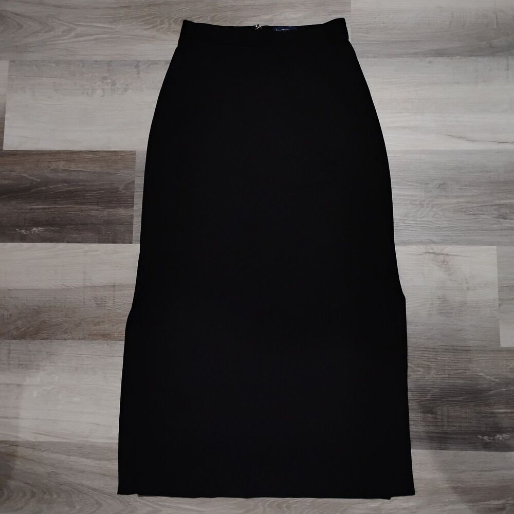 Ann Taylor Black Long Pencil Skirt Women's Size 4 Petite 4P